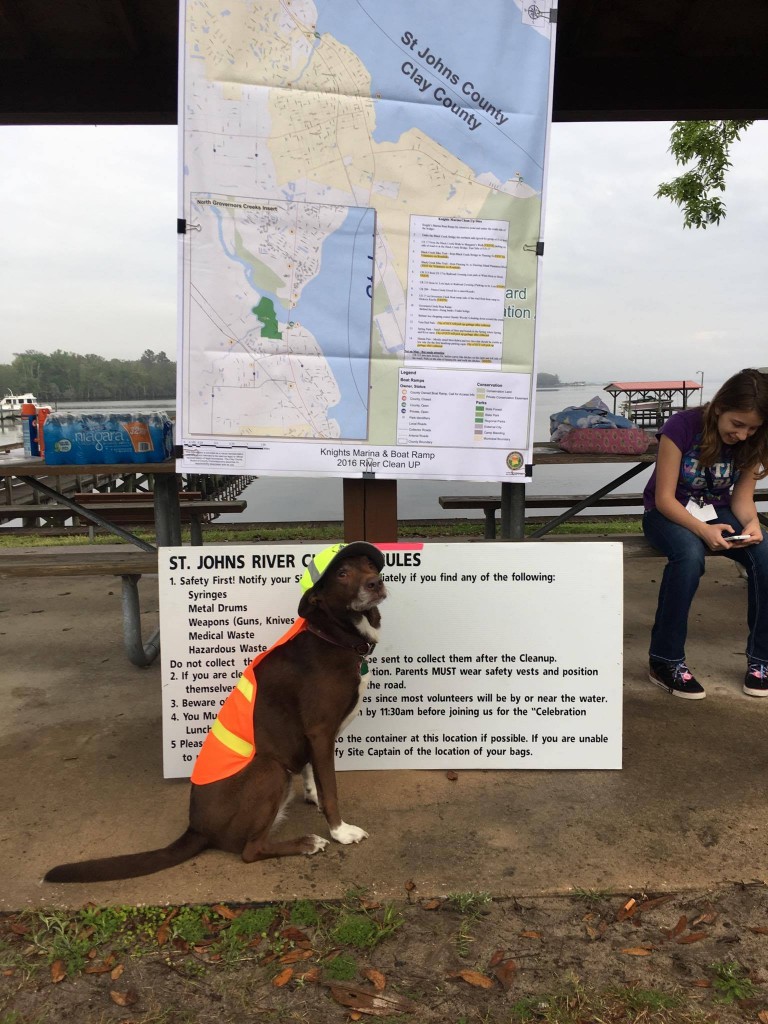 Jada ("K9DOG") making sure everyone sees the map and rules to follow...