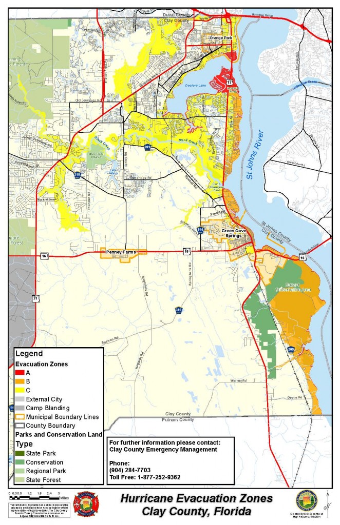 New_EvacZones&Street_11X17 | Clay County Amateur Radio Emergency ...